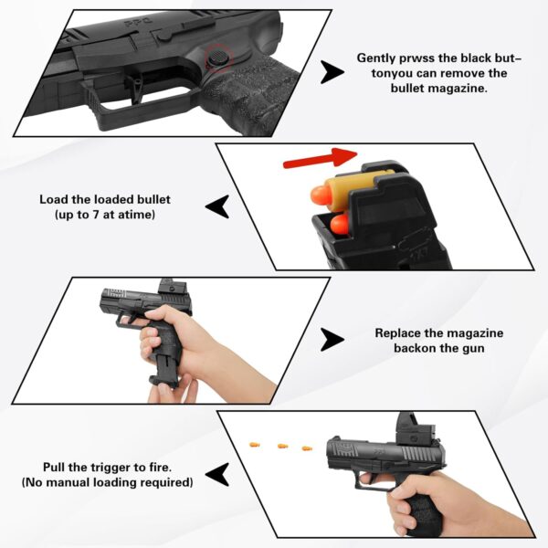 PPQ - Súng đồ chơi nhựa auto văng shell Blowback, có red dot - (3 màu) - Hình ảnh 5