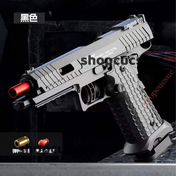 TTI2011 Combat Master - Súng lục nhựa đồ chơi auto văng shell Blowback (2 màu) - Hình ảnh 3