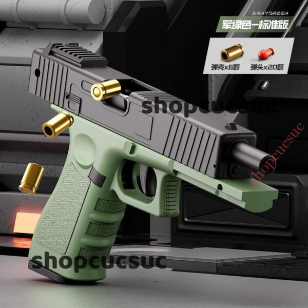 Súng nhựa GLOCK G17 22cm, red dot, văng shell (3 màu) - Hình ảnh 5