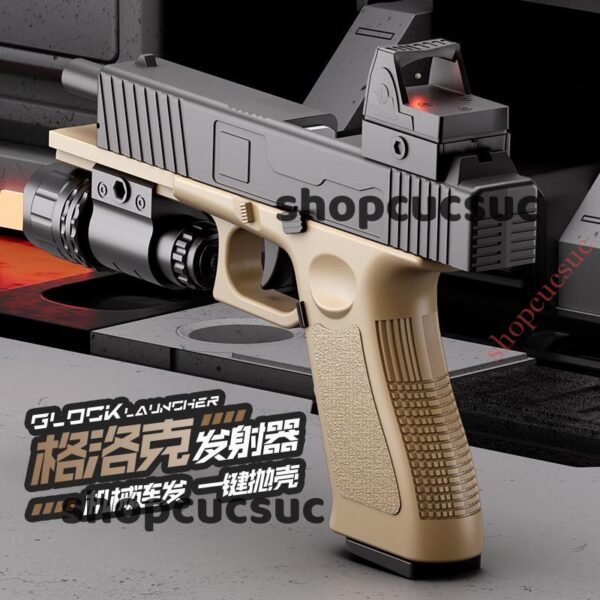 Súng nhựa GLOCK G17 22cm, red dot, văng shell (3 màu) - Hình ảnh 9