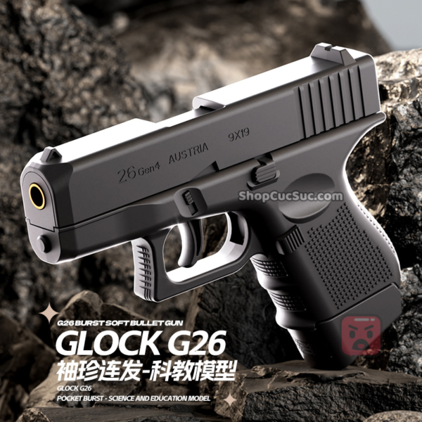 G26 - Súng lục nhựa đồ chơi auto văng shell Blowback (3 màu) - Hình ảnh 2