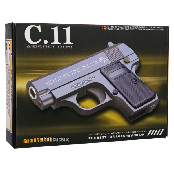 C11 - Mô hình Mini Colt - Súng đồ chơi full kim loại 6mm BB - Hình ảnh 9