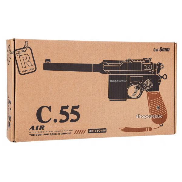 C55 - Mô hình Mauser C96 – Súng đồ chơi kim loại 6mm BB