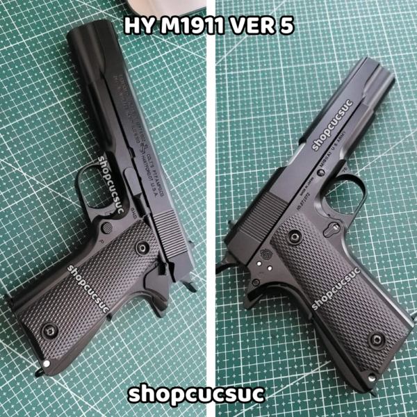 HY M1911 Ver 5 ~270fps - Súng đồ chơi full kim loại 100% 6mm BB - Hình ảnh 5