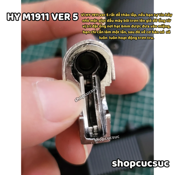 HY M1911 Ver 5 ~270fps - Súng đồ chơi full kim loại 100% 6mm BB - Hình ảnh 11