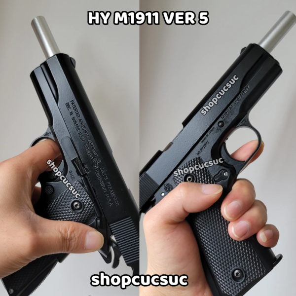 HY M1911 Ver 5 ~270fps - Súng đồ chơi full kim loại 100% 6mm BB - Hình ảnh 6