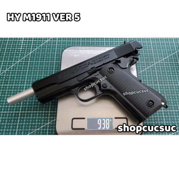 HY M1911 Ver 5 ~270fps - Súng đồ chơi full kim loại 100% 6mm BB - Hình ảnh 9