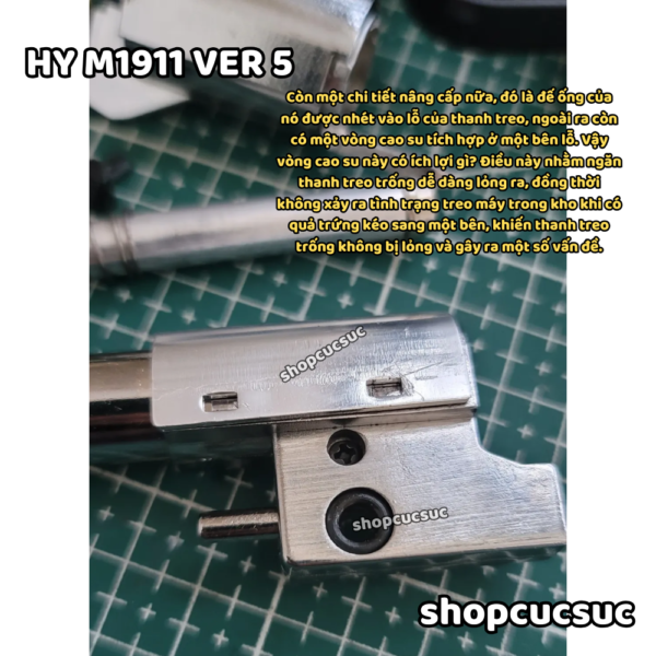 HY M1911 Ver 5 ~270fps - Súng đồ chơi full kim loại 100% 6mm BB - Hình ảnh 12