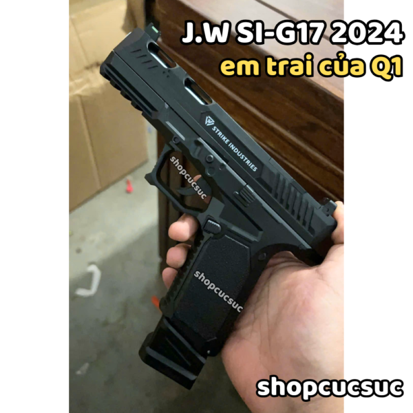 J.W SI-G17 2024 ~210fps - Strike Industries Glock 17 - em trai của Q1, đẹp trai hơn - súng đồ chơi nhựa 6mm BB