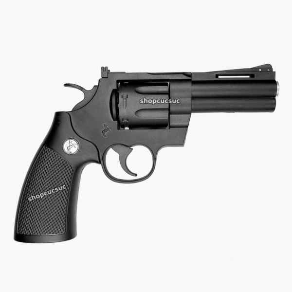 HB Colt Python Double Action Revolver 80% - súng đạn xốp ổ xoay auto 100% kim loại - Hình ảnh 9