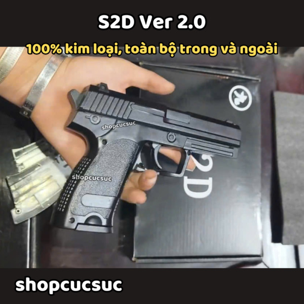 S2D Ver 2.0 ~290fps – Mô hình HK USP – Súng đồ chơi full kim loại 6mm BB - Hình ảnh 4