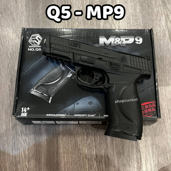 Q5 MP9 ~250fps - Spring Pistol Toy Gun - Súng đồ chơi hạt nhựa 6mm BB - Hình ảnh 5