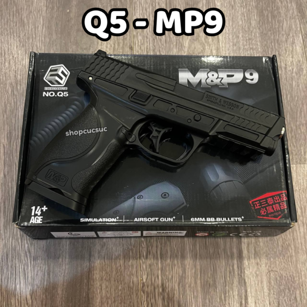 Q5 MP9 ~250fps - Spring Pistol Toy Gun - Súng đồ chơi hạt nhựa 6mm BB - Hình ảnh 2