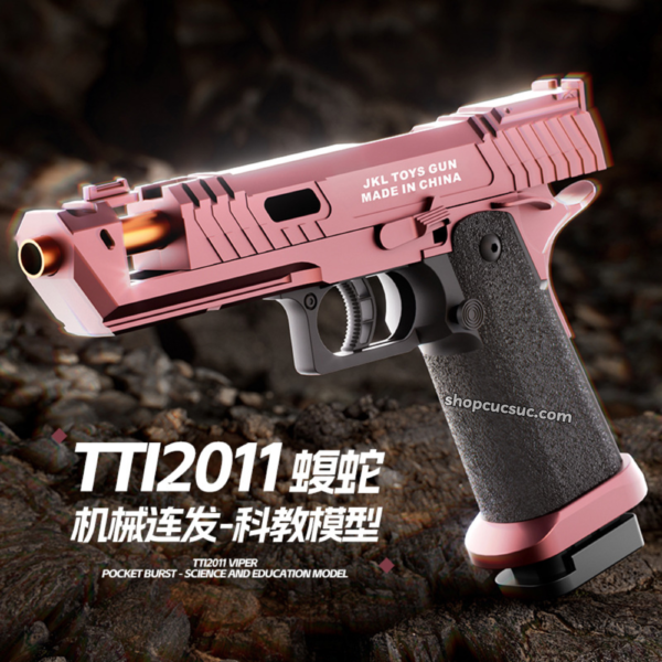 2011 TTI JW3 Combat Master – Súng nhựa đồ chơi auto văng shell phóng hạt mềm có Blowback an toàn cho bé - Hình ảnh 3