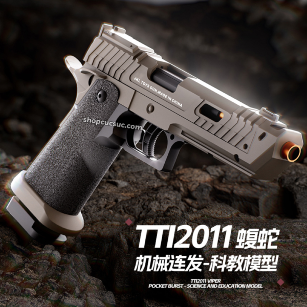 2011 TTI JW3 Combat Master – Súng nhựa đồ chơi auto văng shell phóng hạt mềm có Blowback an toàn cho bé - Hình ảnh 2