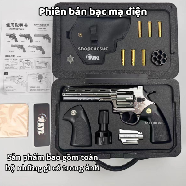 Colt Python 357 Magnum - Súng đạn thạch cao cấp full kim loại 100% Thép Vonfram nặng và bền hơn - Hình ảnh 2