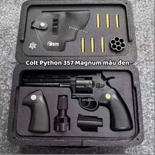 Colt Python 357 Magnum - Súng đạn thạch cao cấp full kim loại 100% Thép Vonfram nặng và bền hơn - Hình ảnh 4